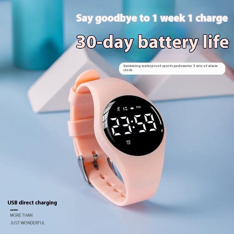 Simple Waterproof Vibration Alarm Clock Middle School Student Sports Watch